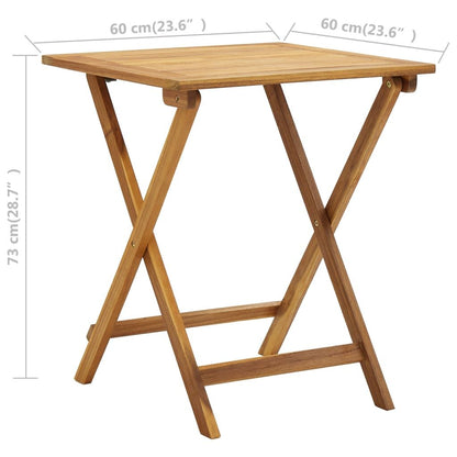 Vidaxl Mesa Y Sillas Bistró Plegables 3 Pzas Y Cojines Madera Maciza_2