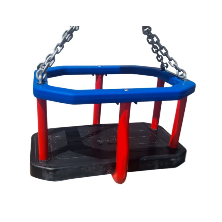 Asiento De Bebe De Caucho Con Cadenas Inox Masgames Classic._2