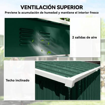 Outsunny Caseta De Jardín Exterior 1,37 M² Con Puerta Con Pestillo Y Ventilación_5