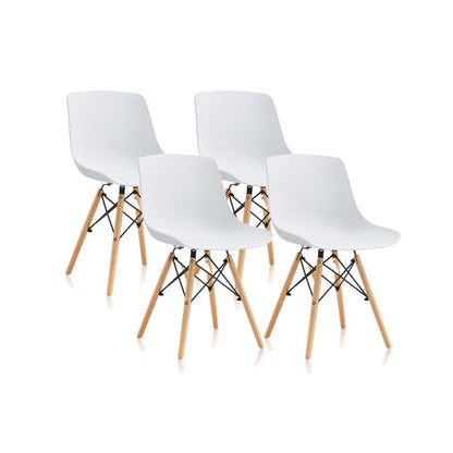 Pack 4 Sillas De Comedor Fredo Polipropileno, Blanco, 52 X 79 X 46_1