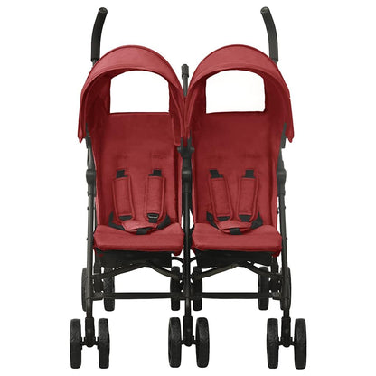 Vidaxl Carrito Para Gemelos De Acero Rojo_1