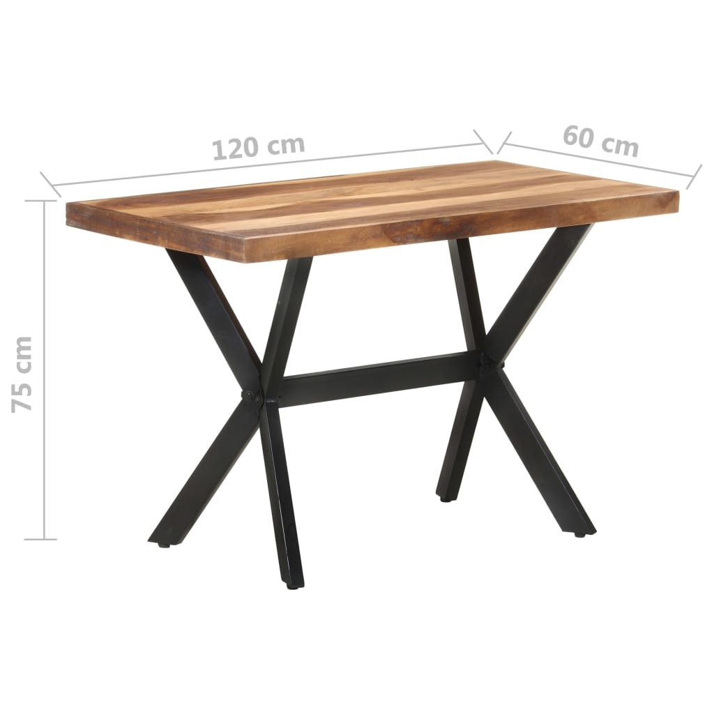 Mesa De Comedor De Madera Acacia Acabado Miel 120x60x75 Cm_4