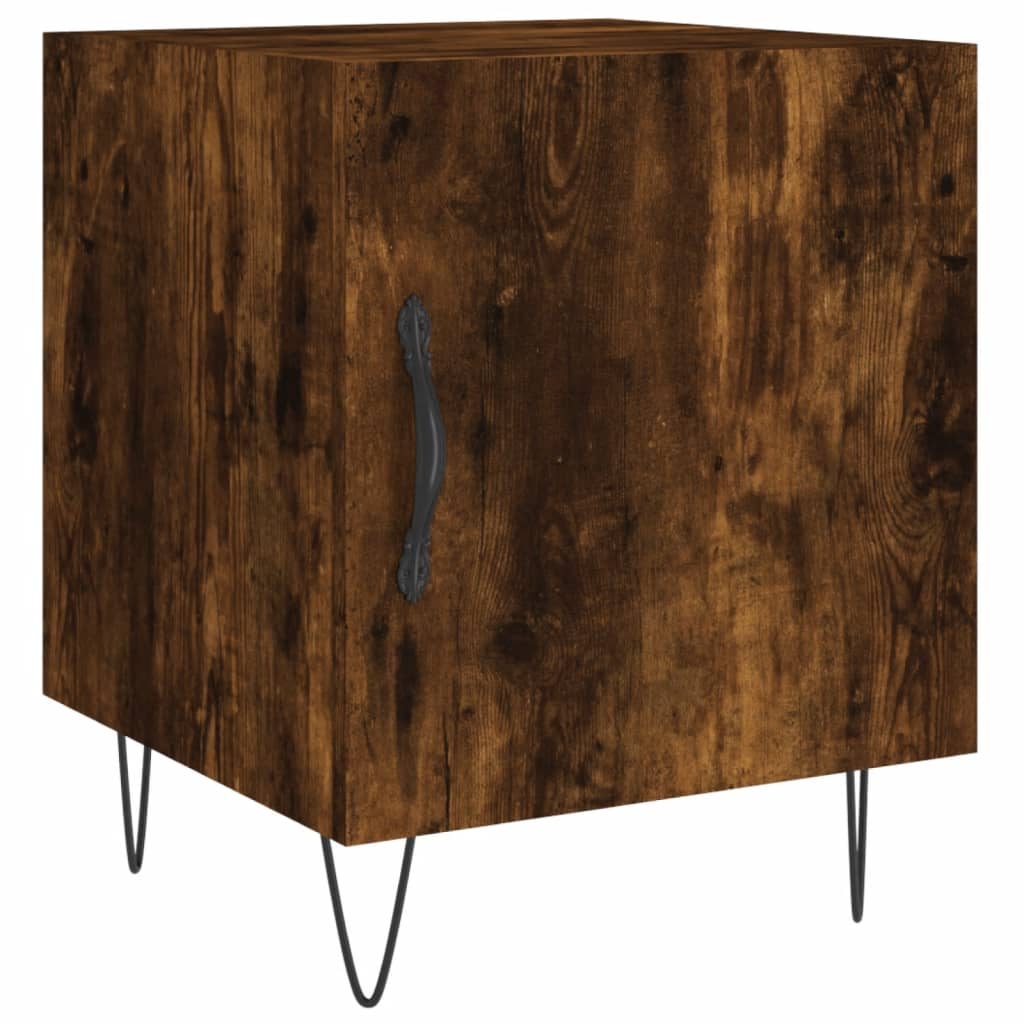 Mesitas Noche 2 Uds Madera Ingeniería Roble Ahumado 40x40x50 Cm_3