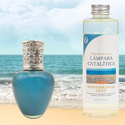 Lámpara Catalítica Aqua Marina + Fragancia Aroma Mediterranean Light 500ml - Elimina Olores Y Mejora La Calidad Del Aire_3