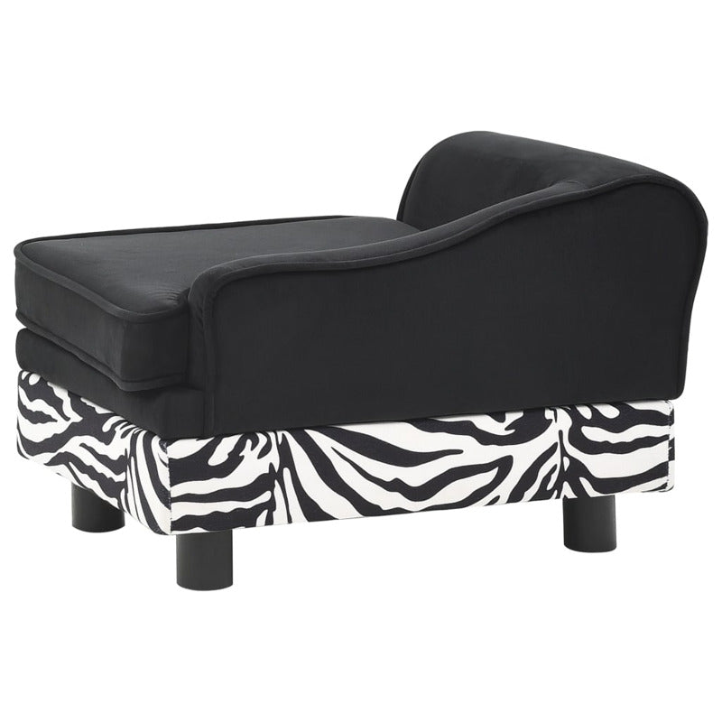 Vidaxl Sofá Para Perros Felpa Negro 57x34x36 Cm_5