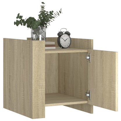 Mesita De Noche Madera De Ingeniería Roble Sonoma 45x50x50 Cm_1