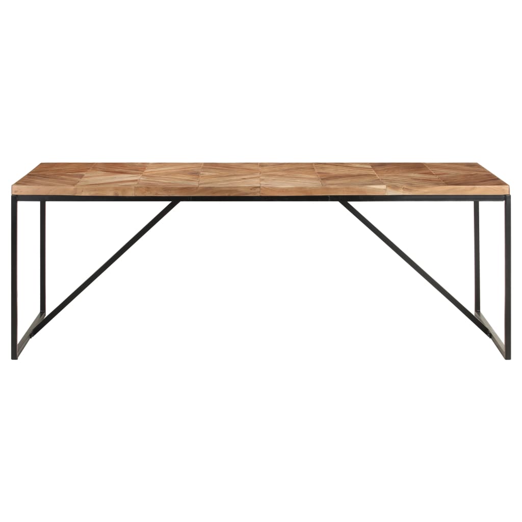 Mesa De Comedor Madera Maciza De Acacia Y Mango 200x90x76 Cm_1
