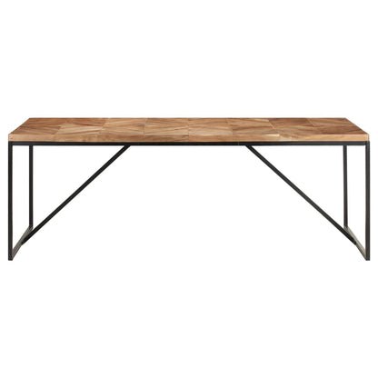 Mesa De Comedor Madera Maciza De Acacia Y Mango 200x90x76 Cm_1