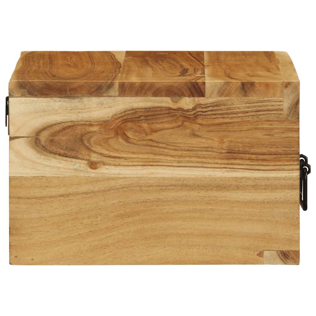 Mesita De Noche De Pared Madera Maciza De Acacia_4