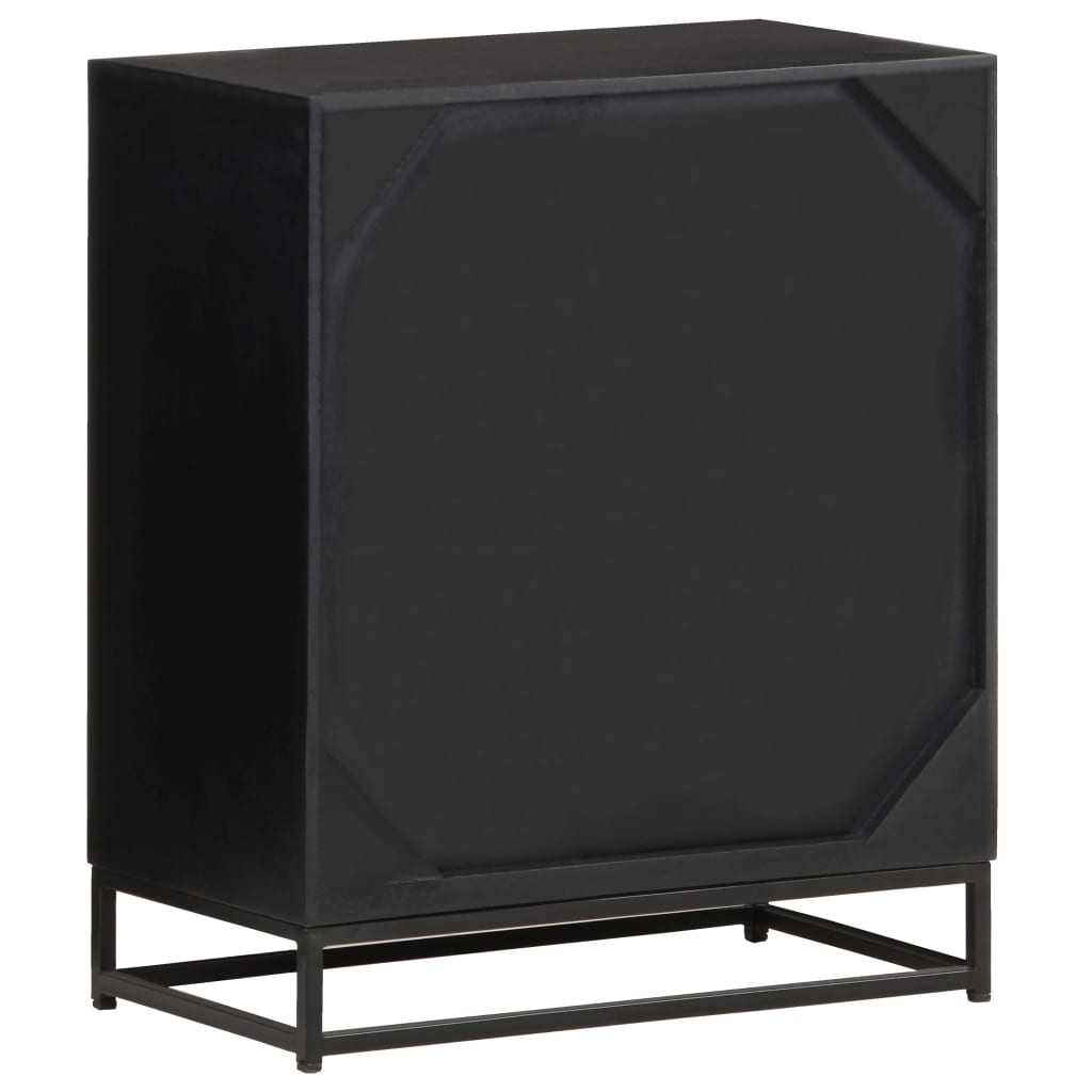 Mesita De Noche De Madera Maciza De Mango 40x30x50 Cm_2