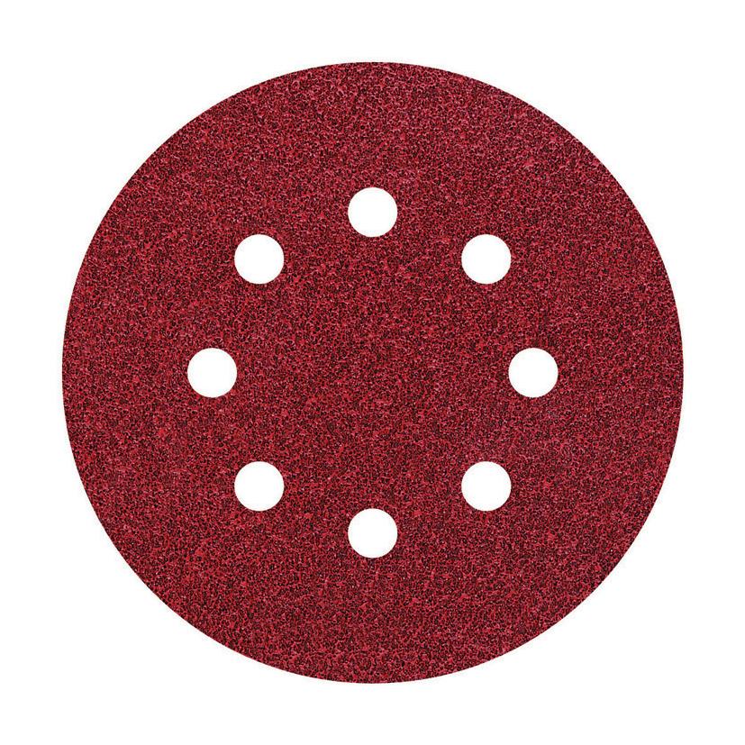 25 discos adhesivos de lijar perforadas Ø 125 mm Wolfcraft Grano 40