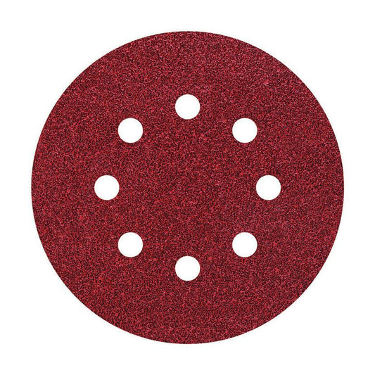 25 discos adhesivos de lijar perforadas Ø 125 mm Wolfcraft Grano 40