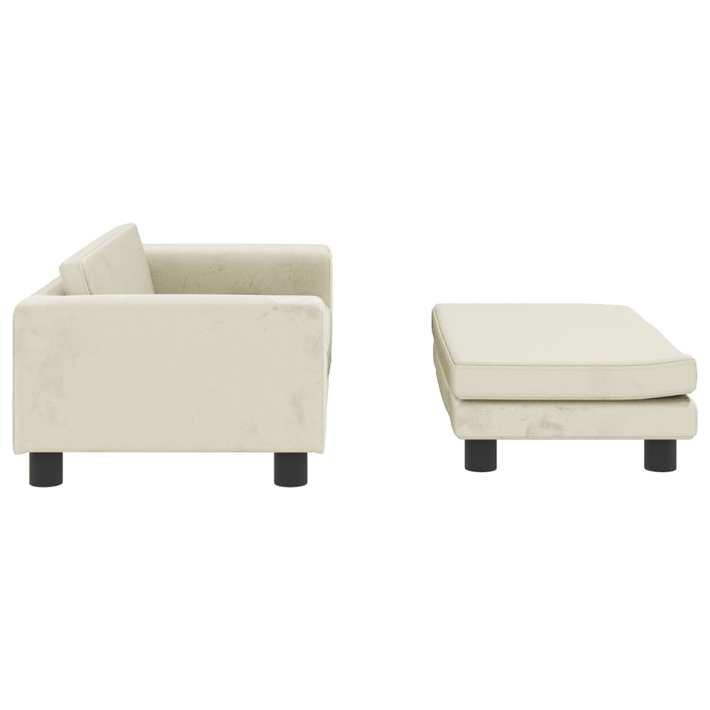 Cama Para Perros Con Extensión Terciopelo Crema 100x50x30 Cm / Vetonek_1