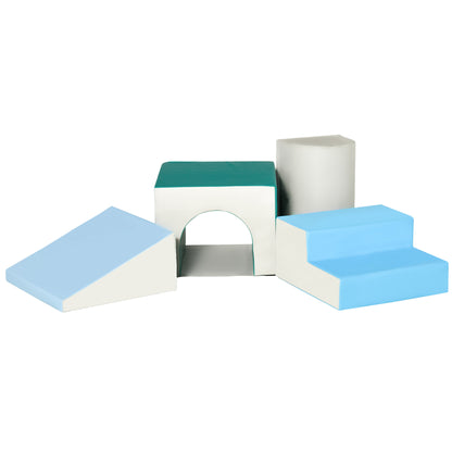 Juego De 4 Bloques De Espuma Homcom Pu, Epe Multicolor 150x50x39 Cm_0