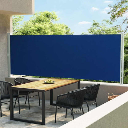 Vidaxl Toldo Lateral Retráctil Para Patio Azul 600x160 Cm_1