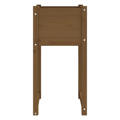 Jardinera Madera Maciza De Pino Marrón Miel 40x40x81 Cm_3