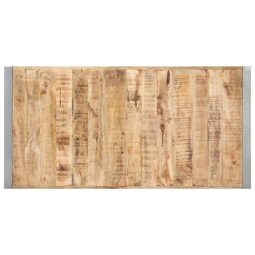 Mesa De Comedor Madera Maciza De Mango Rugosa 140x70x75 Cm_2