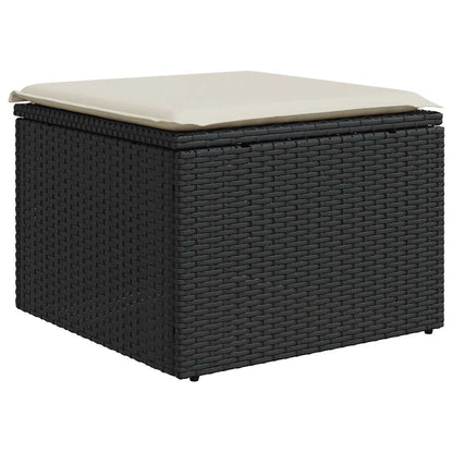 Set De Sofás De Jardín 7 Pzas Con Cojines Ratán Sintético Negro / Vetonek_3
