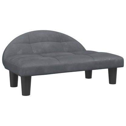 Cama Para Perros De Terciopelo Gris Oscuro 70x52x30 Cm / Vetonek_4