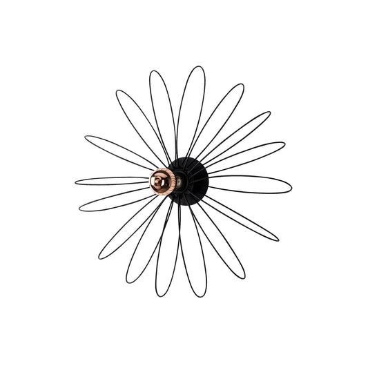 Aplique De Pared, Metal , Negro, 58x12x58, Casquillo E 27 Max 40 W_0