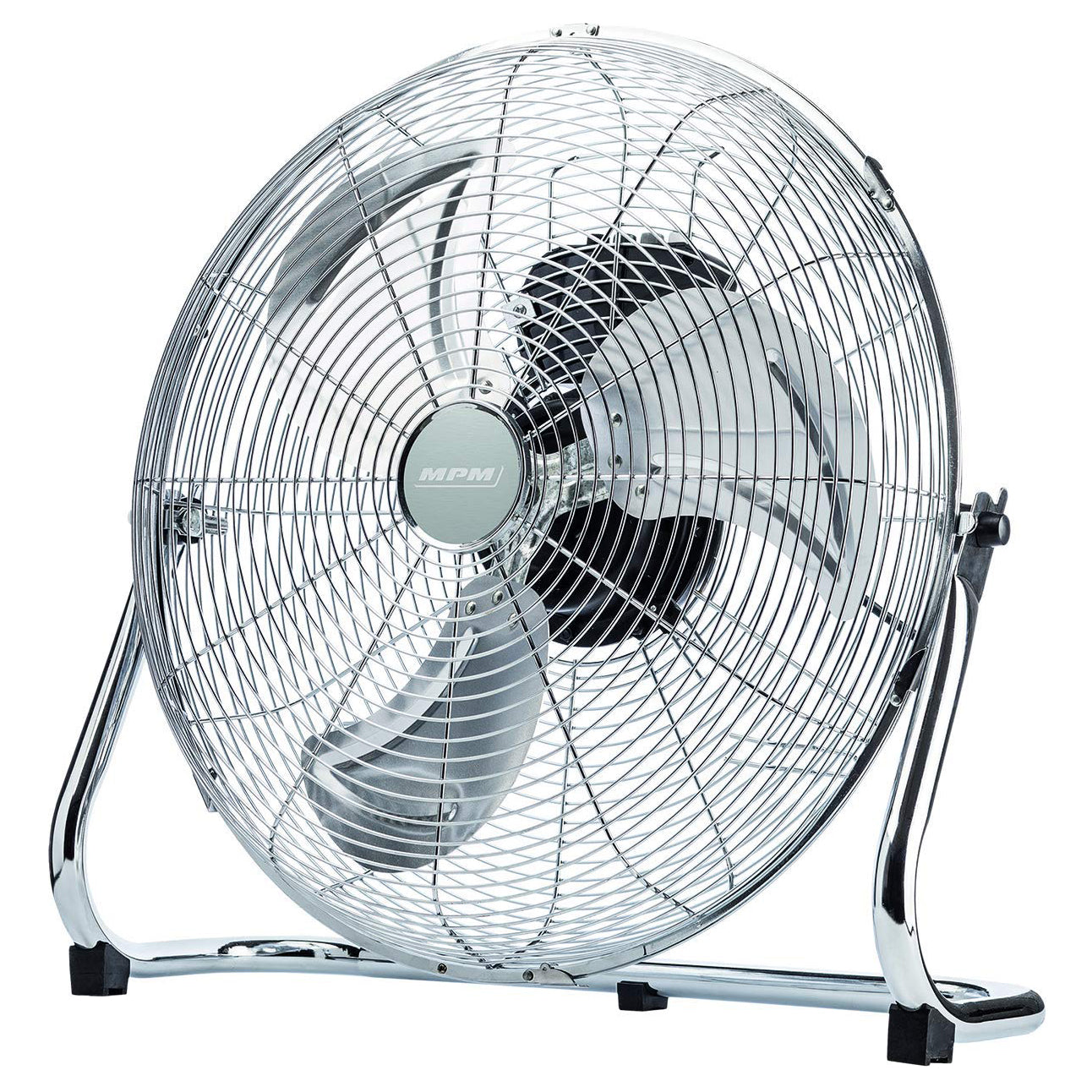 Ventilador Industrial Suelo, 35 Cm, Cuerpo Metal, 3 Aspas Metálicas, 3 Velocidades, Silencioso Mpm Mwp-04, Plata_0