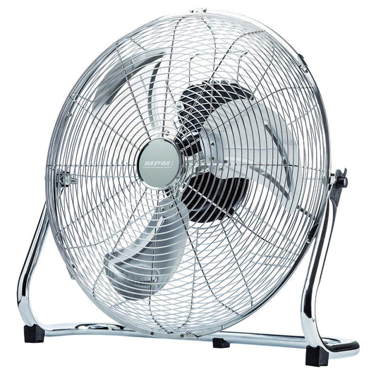 Ventilador Industrial Suelo, 35 Cm, Cuerpo Metal, 3 Aspas Metálicas, 3 Velocidades, Silencioso Mpm Mwp-04, Plata_0