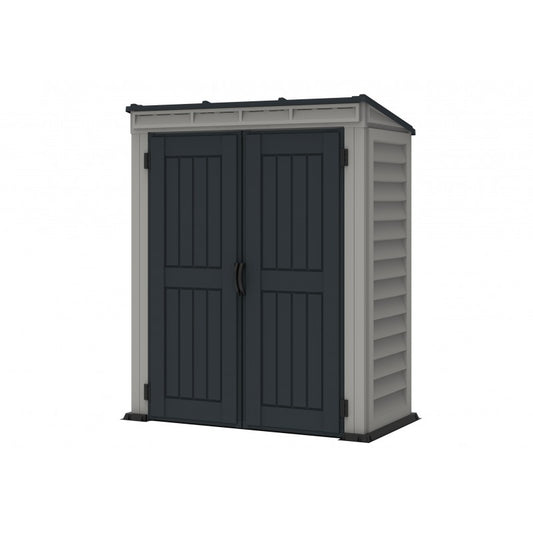 Duramax - Caseta Jardín - Yardmate Pent Plus 5x3 - Pvc - Gris Claro Y Oscuro_0