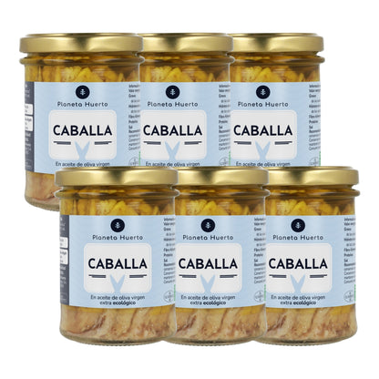 Pack 6x Caballa en aceite de oliva ECO Planeta Huerto 190 gr