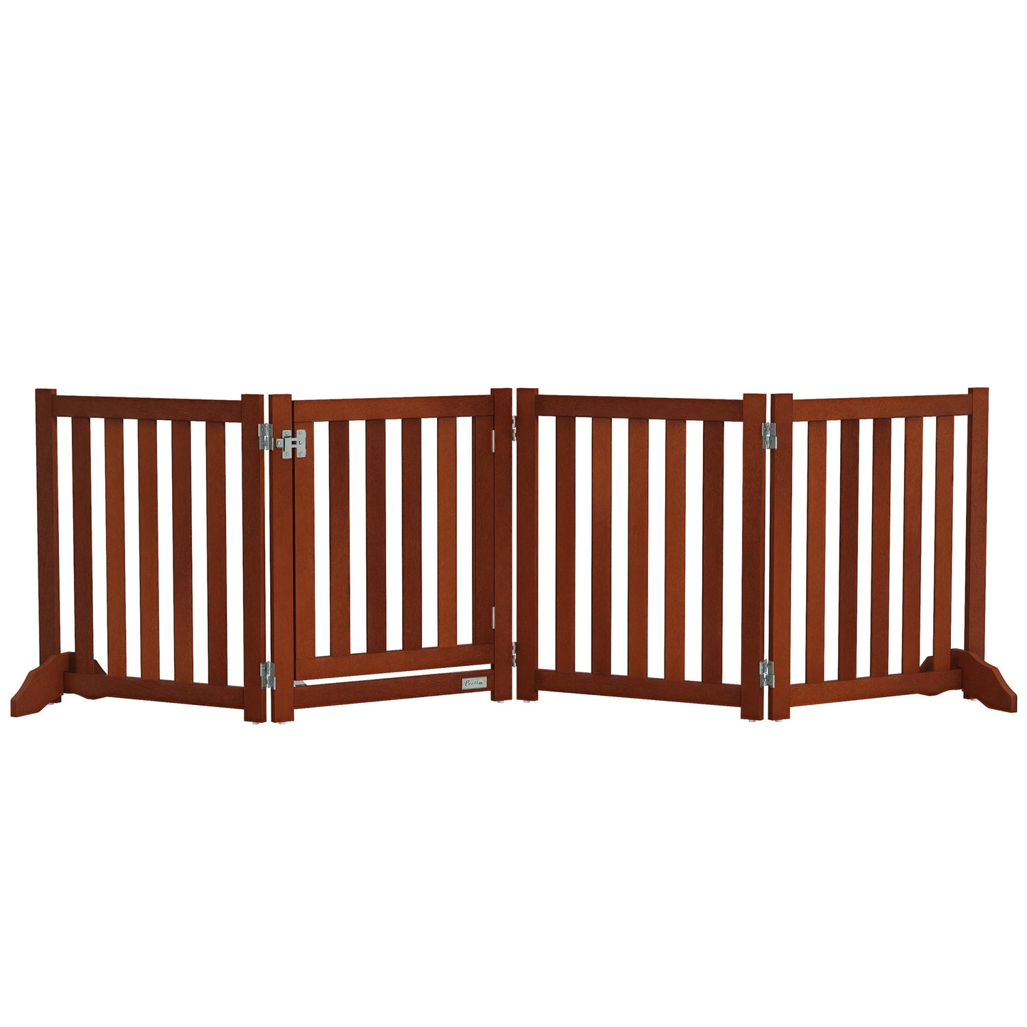 Pawhut Barrera De Seguridad Para Perros Plegable 205x30x60 Cm Con Soporte De Pie_0
