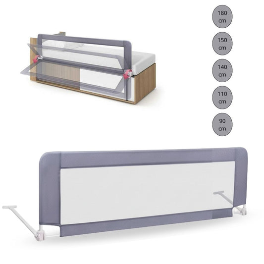 Barandilla De Cama Infantil 140 Cm – Altura Ajustable, Sistema Abatible, Malla Transpirable, Seguridad Anticaídas Bathby_0