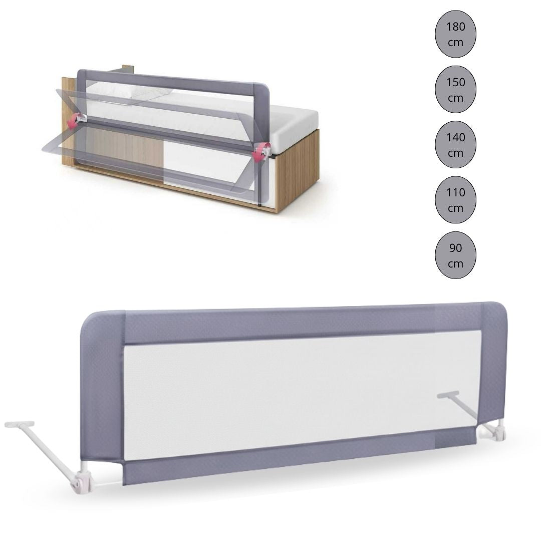 Bathby Barandilla De Cama Infantil 140 Cm – Altura Ajustable, Sistema Abatible, Malla Transpirable, Seguridad Anticaídas_0
