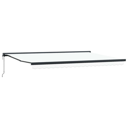Toldo Retráctil Blanco 500 X 300 X 165 Cm Tela Y Metal_0