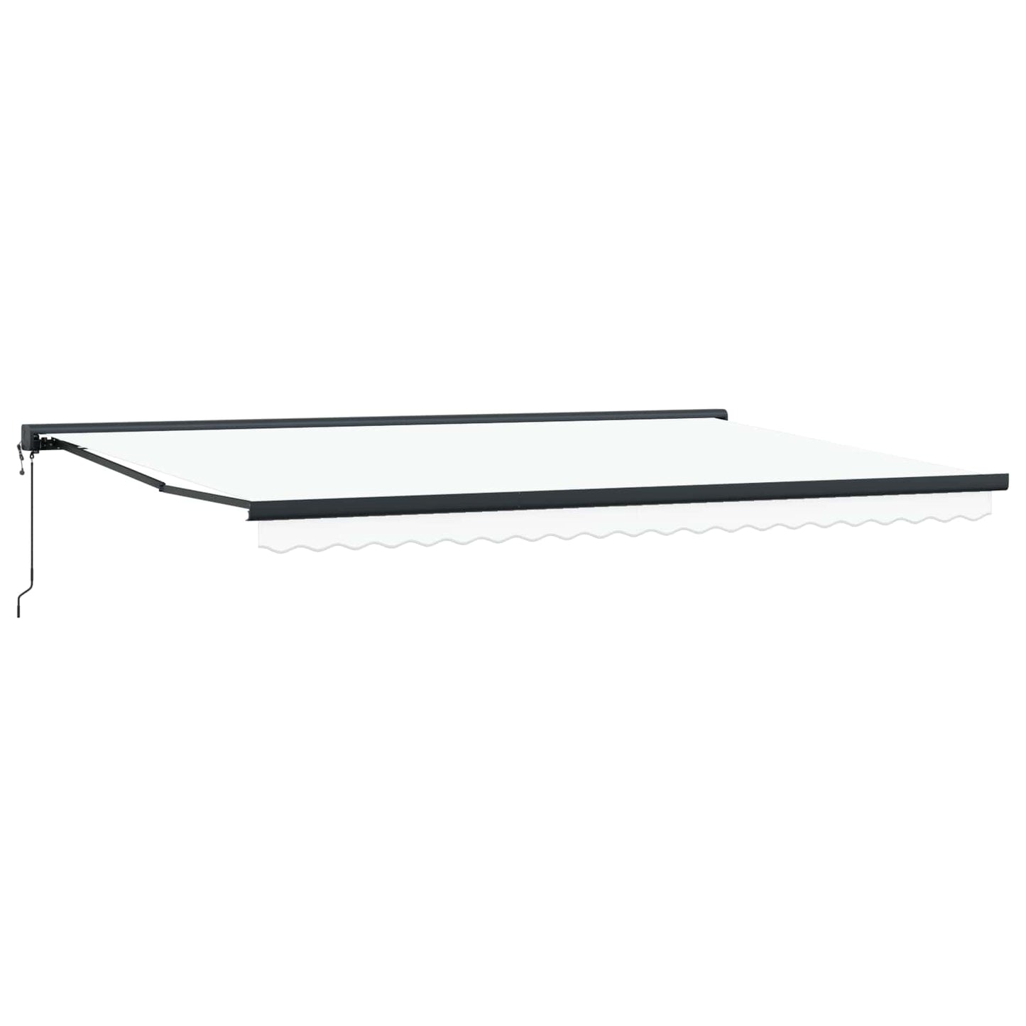 Toldo Retráctil Blanco 500 X 300 X 165 Cm Tela Y Metal_3