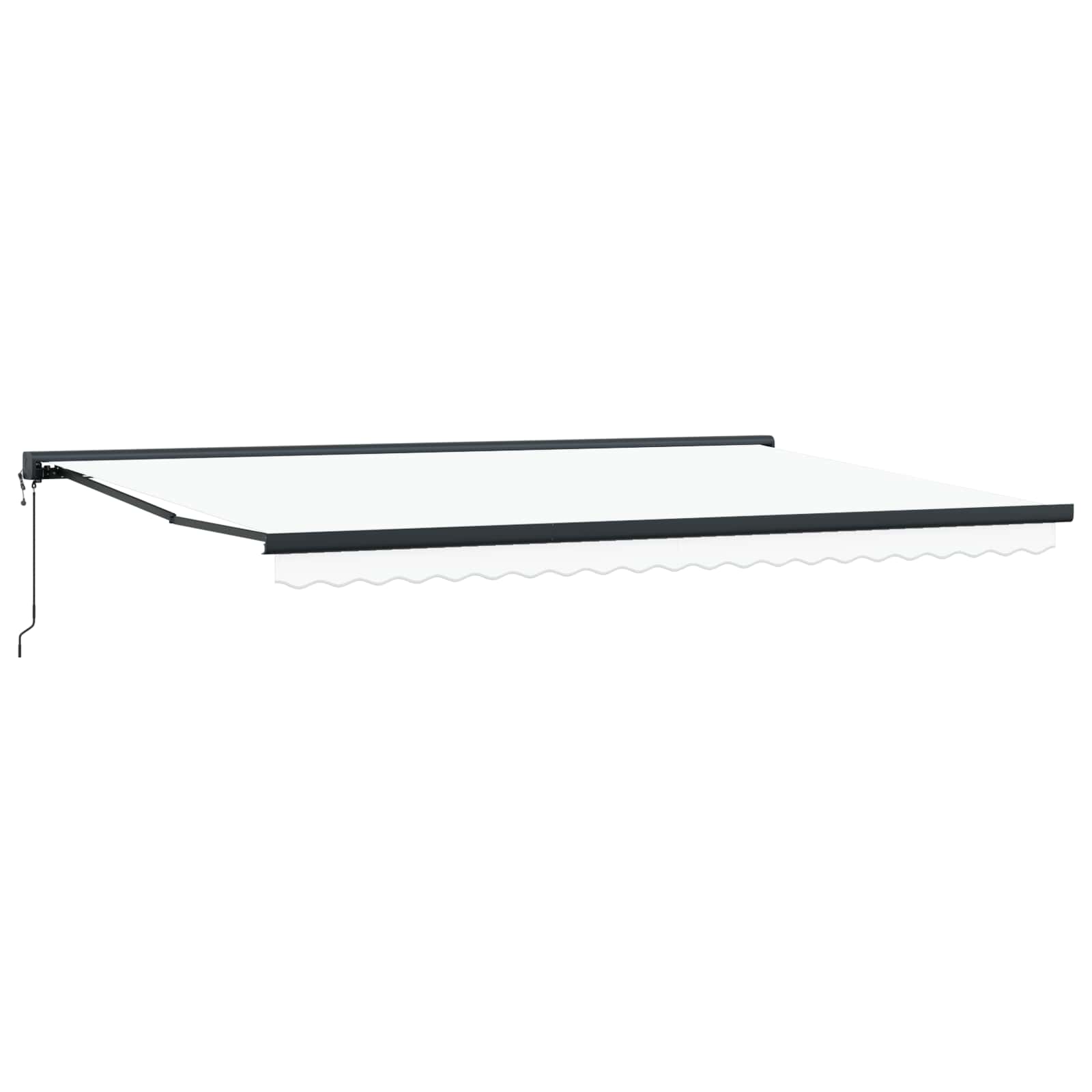 Toldo Retráctil Blanco 500 X 300 X 165 Cm Tela Y Metal_3