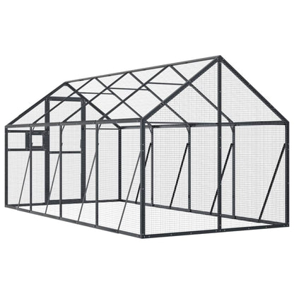 Vidaxl Pajarera De Aluminio Gris Antracita 1,79x4x1,85 M_4