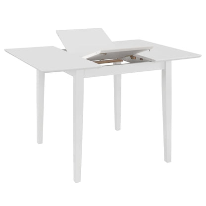 Mesa De Comedor Extensible Mdf Blanca (80-120)x80x74 Cm_0