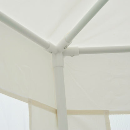 Outsunny Carpa Jardín Cenador Hexágonal Pabellón Gazebo Con Mosquitera 3 Color_3