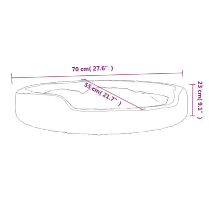 Vidaxl Cama Para Perros De Felpa Marrón 70x55x23 Cm_2