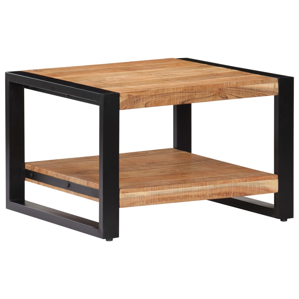 Mesa De Centro De Madera Maciza De Acacia 60x60x40 Cm_2