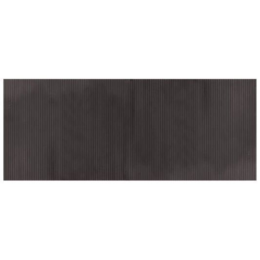 Vidaxl Alfombra Rectangular Bambú Marrón Oscuro 80x200 Cm_0