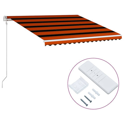 Toldo Automático Retráctil Naranja Y Marrón 400x300 Cm_0