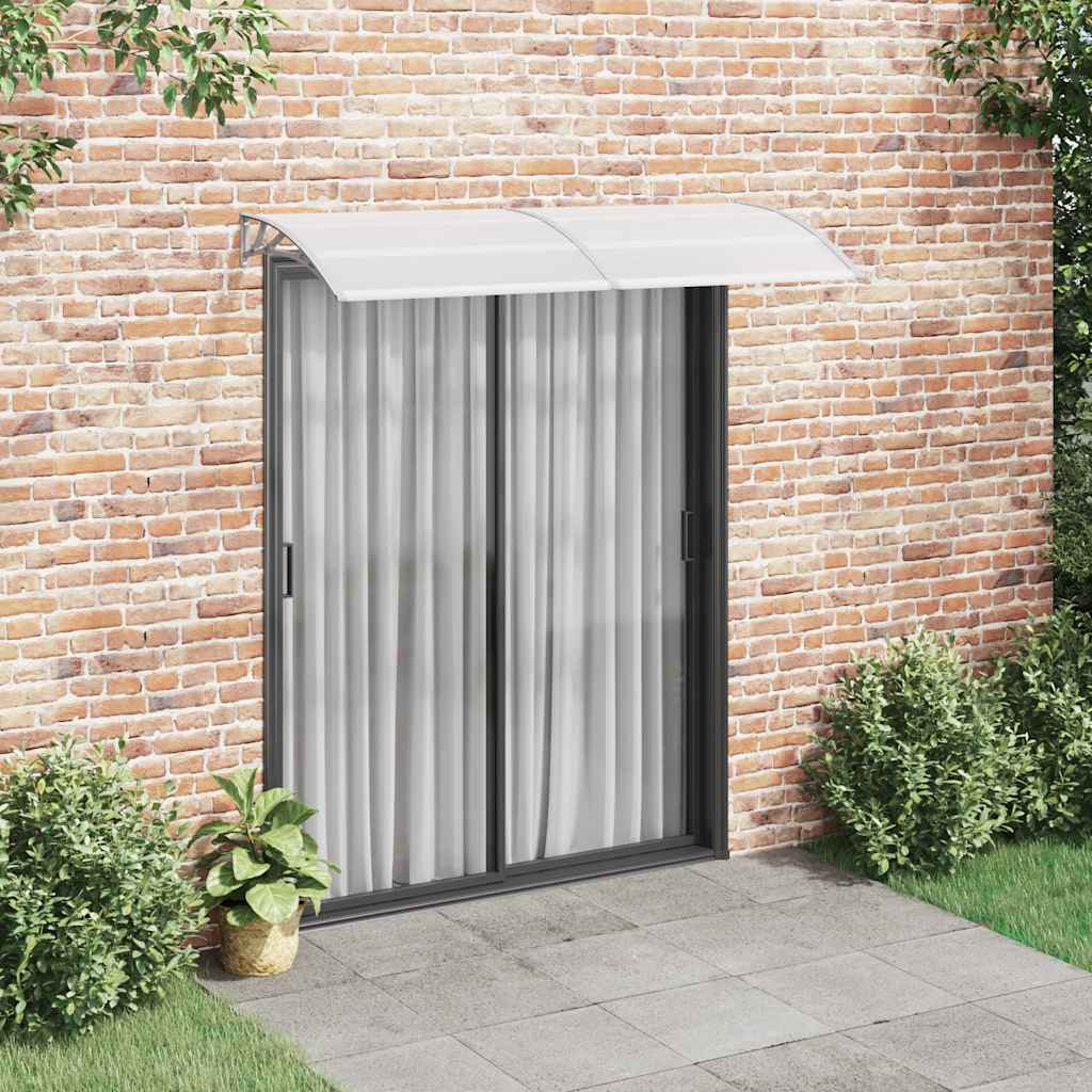 Marquesina Para Puerta Pc Gris Y Transparente 200x75 Cm_1