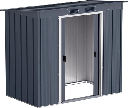 Duramax - Caseta Jardín - Eco Pent Roof 6x4 - Metal - Color Gris Antracita_2