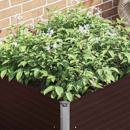 Mesa De Cultivo De Acero Galvanizado Marrón 100x100x77 Cm_3