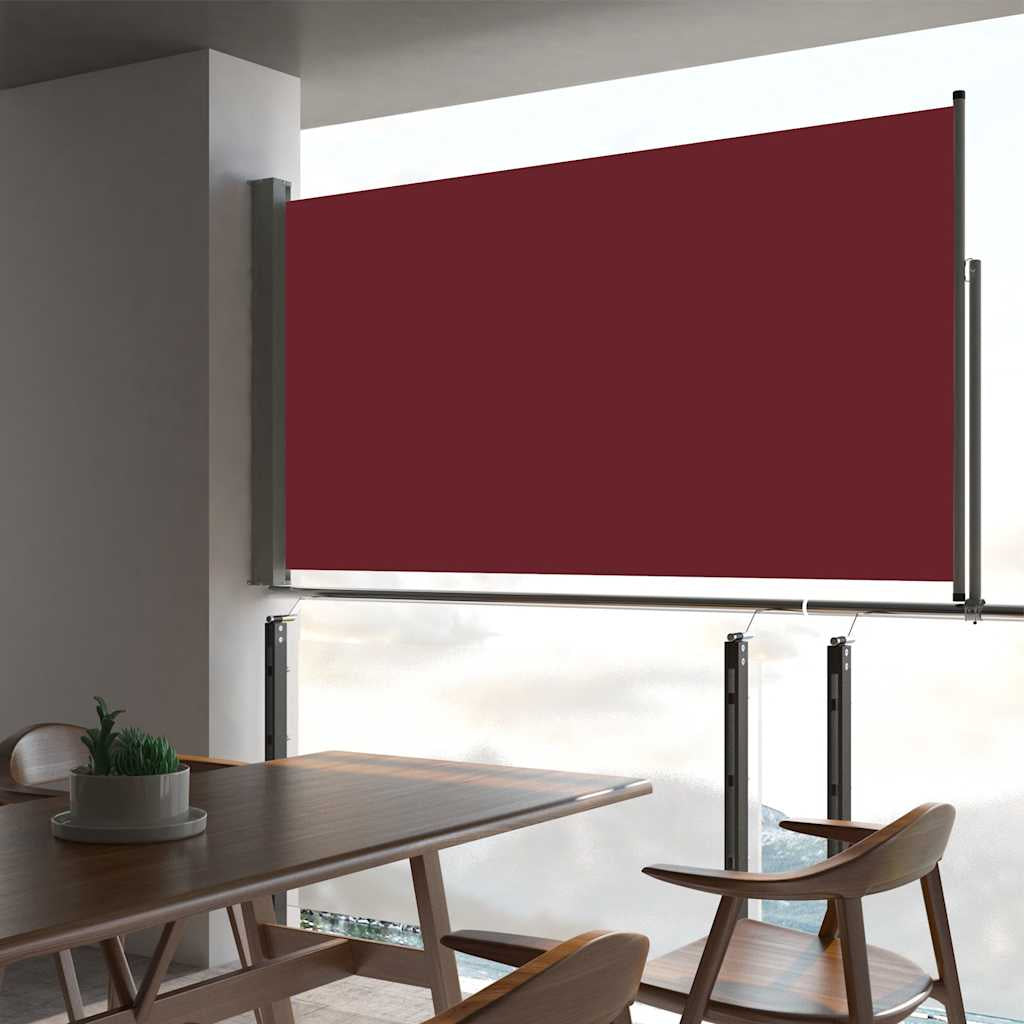 Vidaxl Toldo Lateral Retráctil De Jardín Rojo 160x300 Cm_1