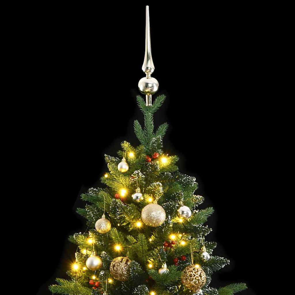 Vidaxl Árbol De Navidad Artificial Con Bisagras 150 Led Y Bolas 150 Cm_1
