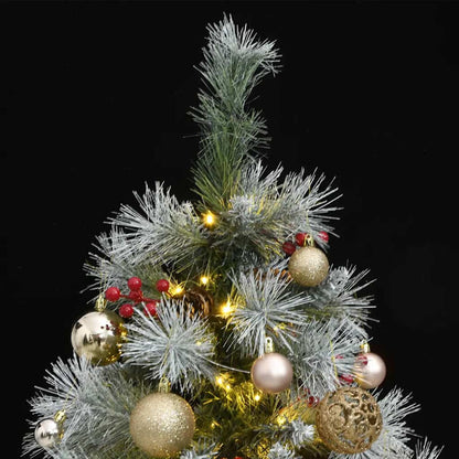 Vidaxl Árbol De Navidad Artificial Con Bisagras 150 Led Y Bolas 150 Cm_1