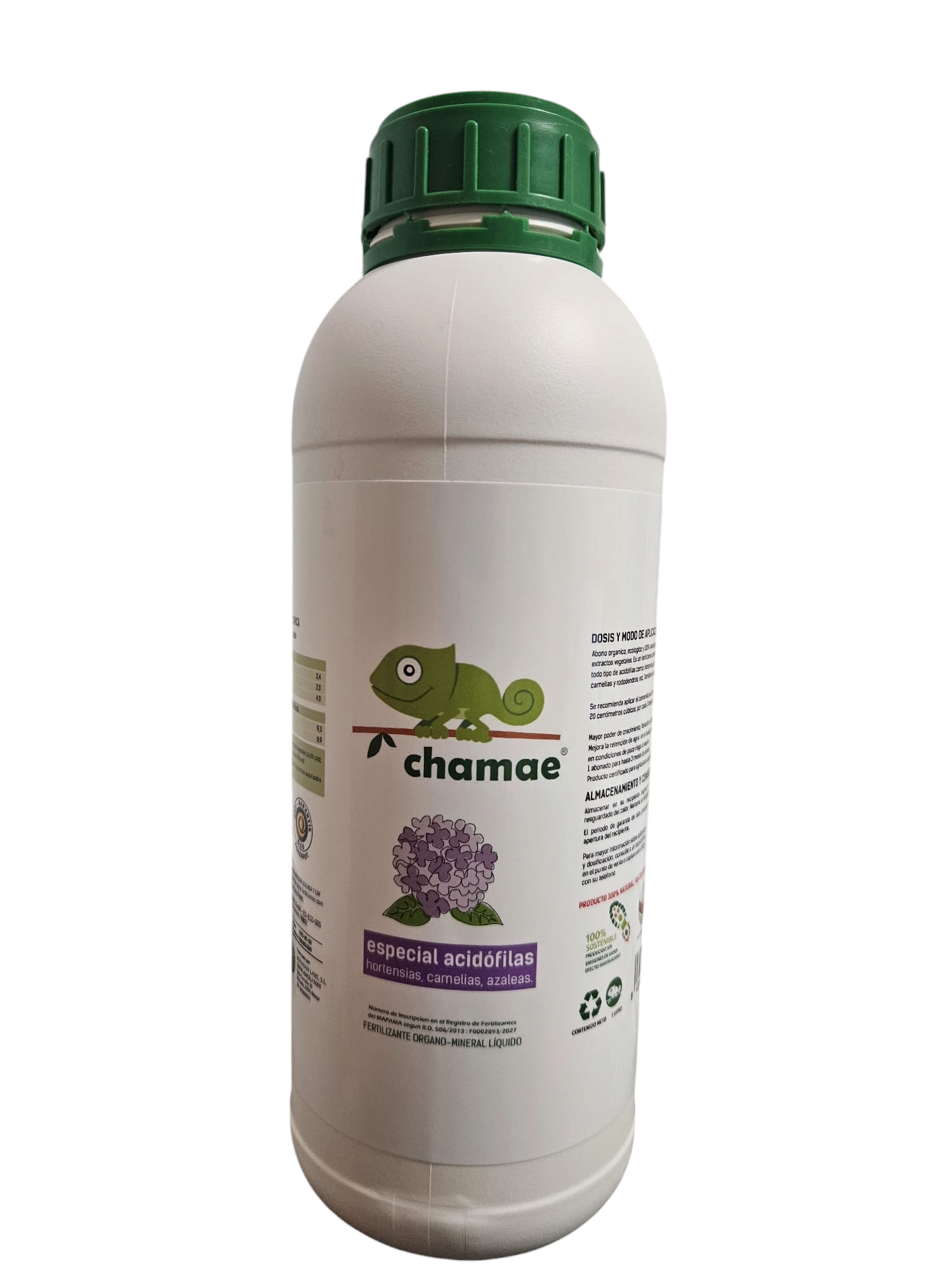 Fertilizante Chamae Especial Plantas Acidófilas Ecológico. 1 Litro Uso Doméstico.