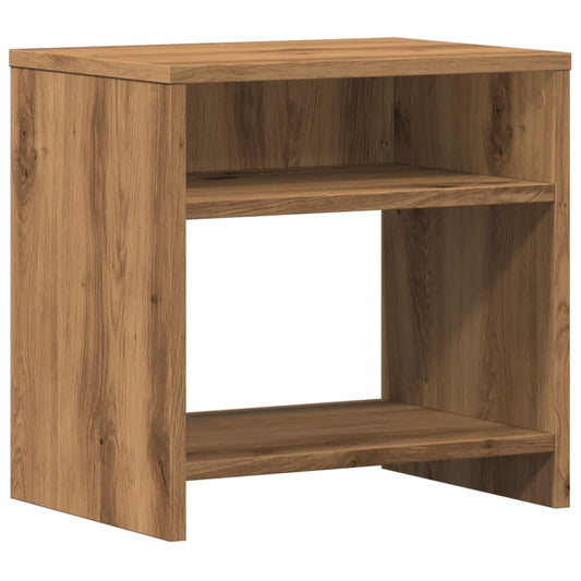 Mesita De Noche Madera De Ingeniería Roble Artisian 40x30x40 Cm_0