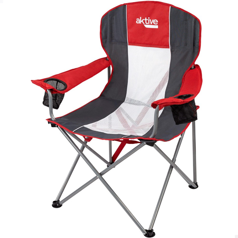 Silla Plegable Camping Xl Con Posavasos Aktive_0